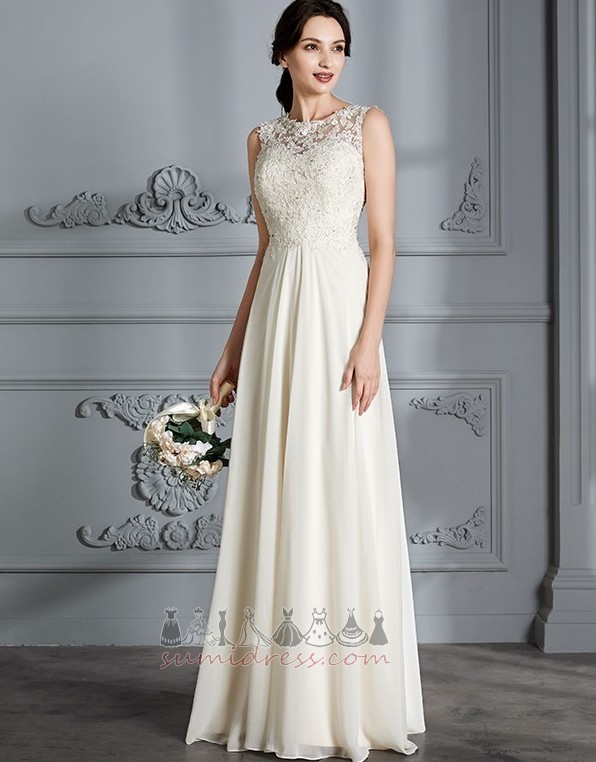 Sheer Back Natural Waist Medium Beading Sleeveless A-Line Wedding Dress