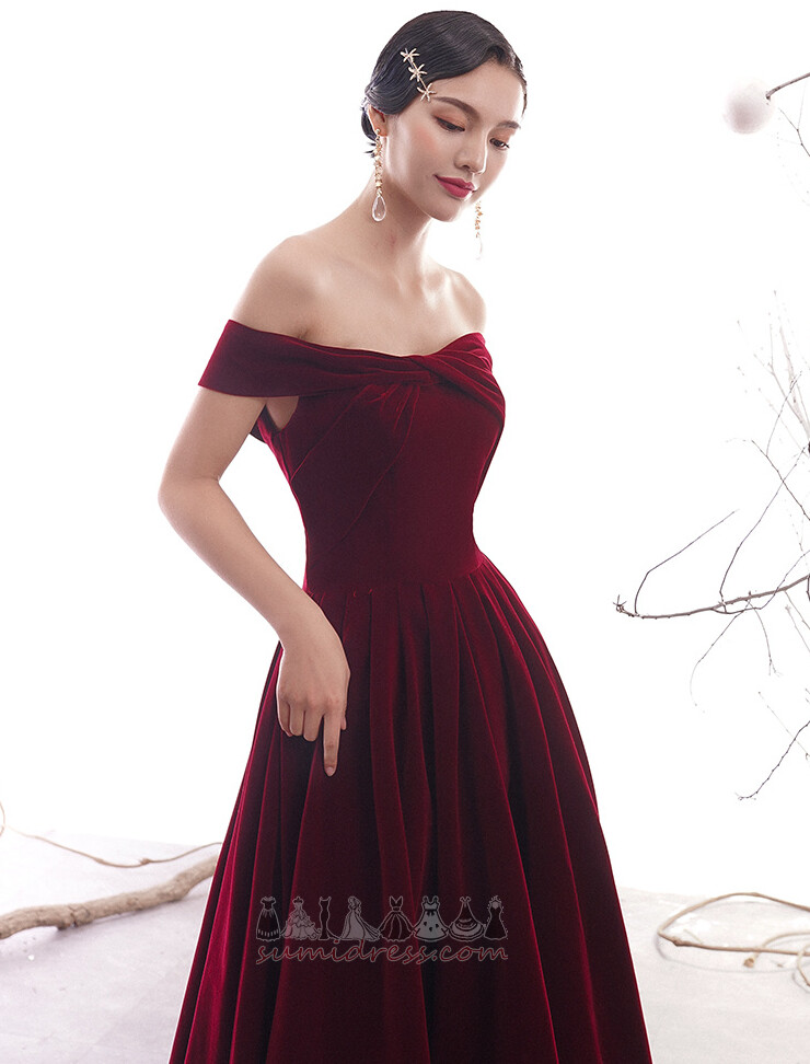 Short Sleeves Fall Capped Sleeves Natural Waist Elegant A-Line Prom Dress