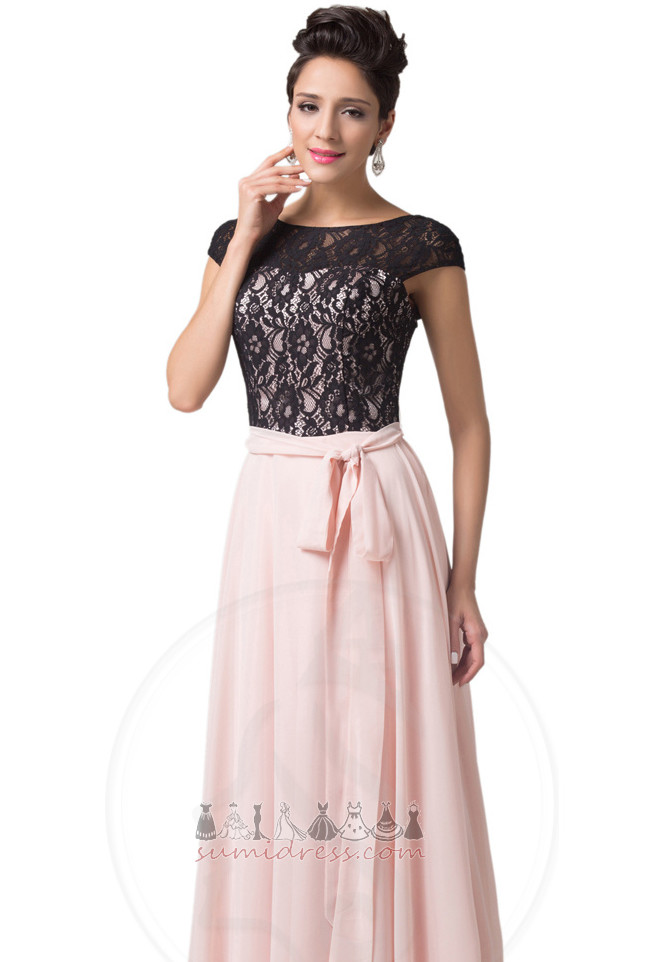 Short Sleeves Pear Lace Overlay Capped Sleeves Bateau Ankle Length Party Dress