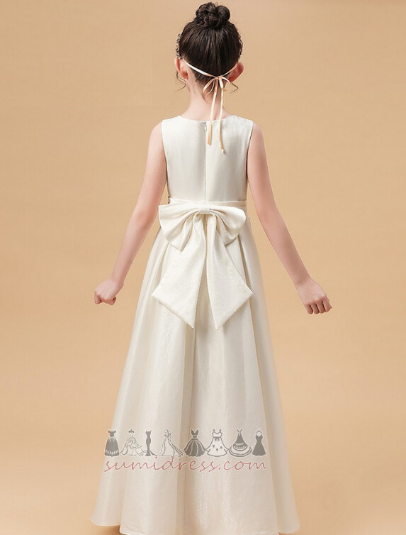 Show / prestanda Juvel Bow Fotled längd Medium Enkel Blomma flicka klänning