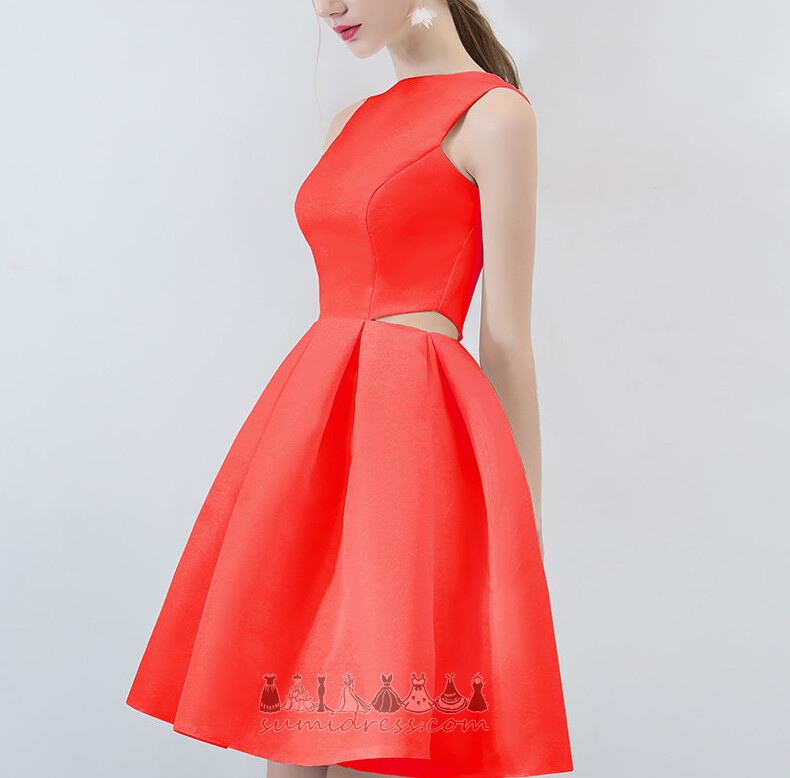 Simple Jewel Ball A-Line Sleeveless Knee Length Evening Dress