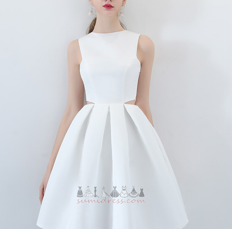Simple Jewel Ball A-Line Sleeveless Knee Length Evening Dress