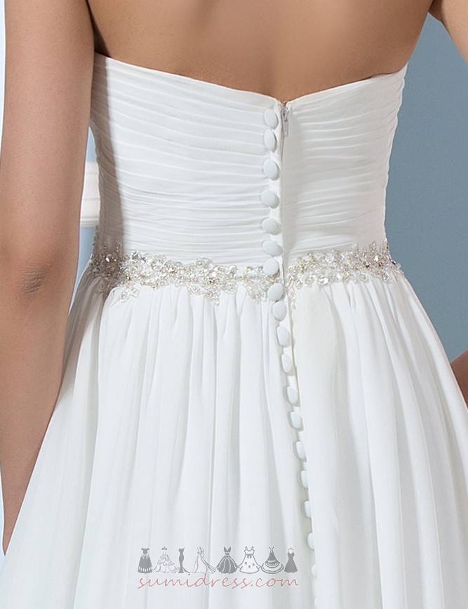 Simple Long Ruched A Line Strapless Natural Waist Wedding skirt