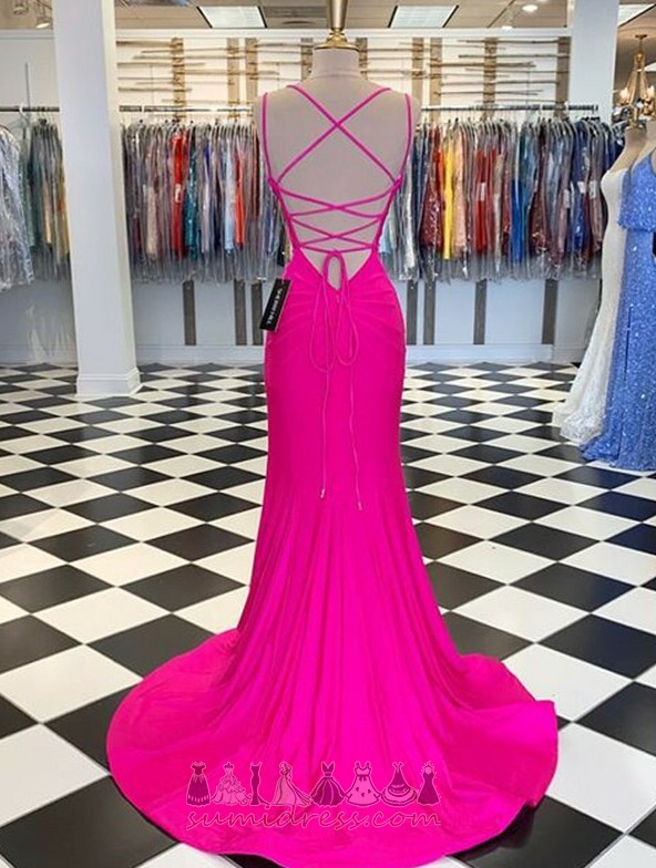 Simple Sleeveless Long Party Spaghetti Straps Spandex Evening gown