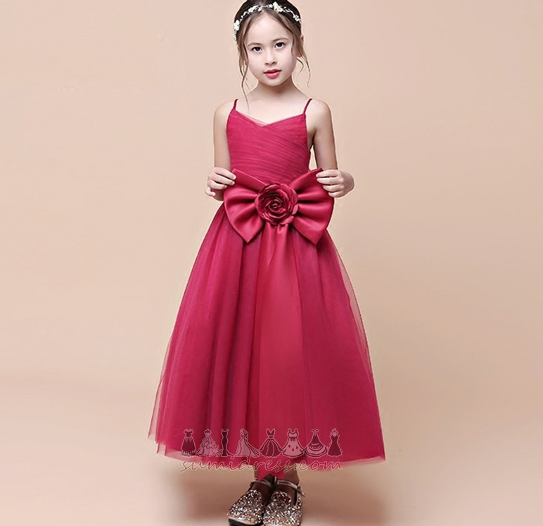 Skirt gadis bunga Panjang buku lali Tali spageti Bunga Satu garisan Pinggang semulajadi