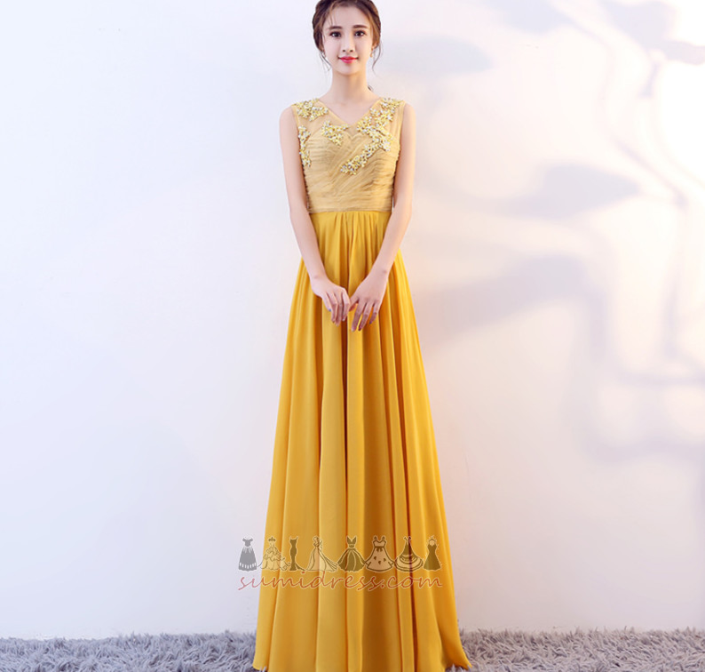 Skladaný Bodice Čipka Lopta Prírodné pása Elegantné Dĺžka podlahy Družičky šaty