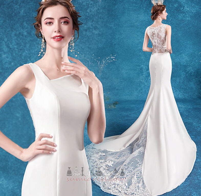 Sleeveless Elegant Petite Sheath Floor Length Beach Wedding Dress