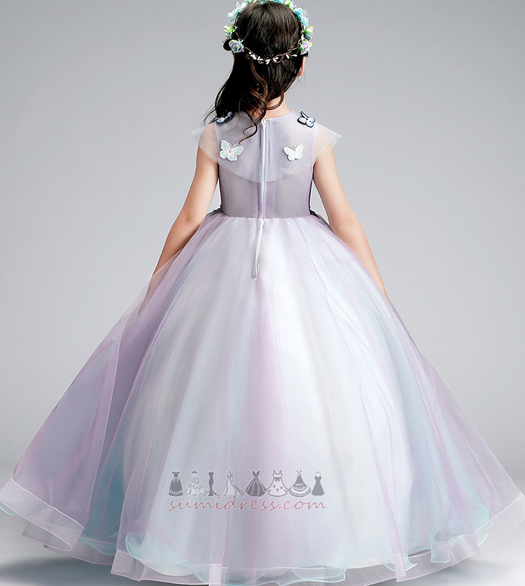 Sleeveless Natural Waist Formal Organza A-Line Flowers Communion Dress