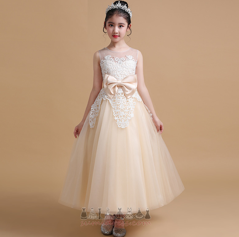Sleeveless Natural Waist Zipper Elegant Floor Length Summer Flower Girl Dress