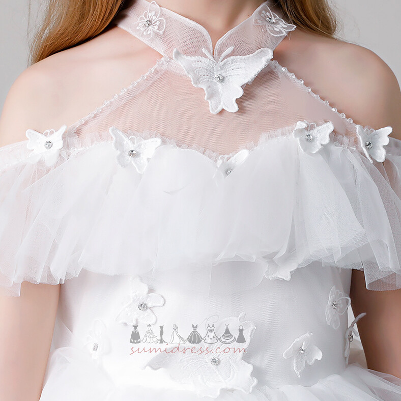 Sleeveless Show/Performance High Low Capped Sleeves Natural Waist Flower Girl Dress