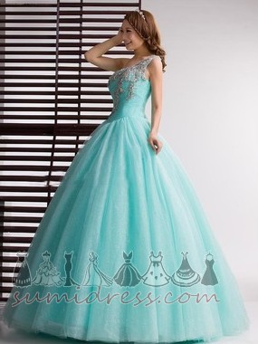 Sleeveless Sweep Train Summer Inverted Triangle Floor Length A-Line Quinceanera Dress
