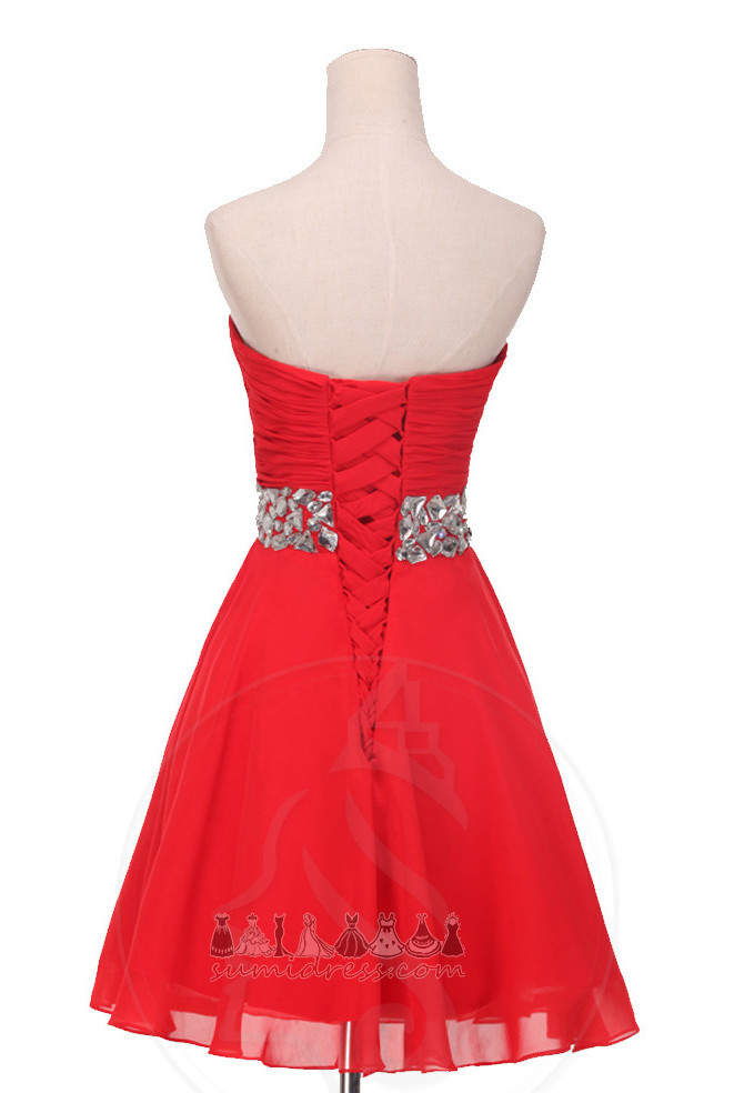 Sommer Plisseret kjole Kort-længde A-linje Draped Medium Fest kjole