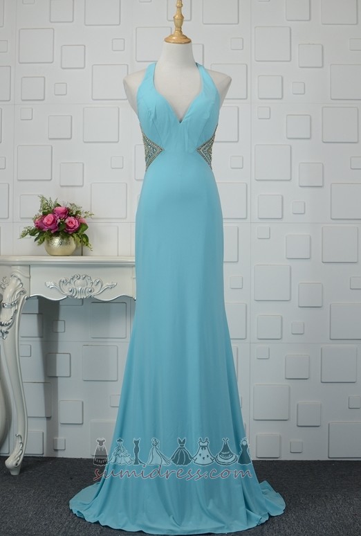 Spandex V-hals Elegant Lang Stram kjole Feje Tog Aften kjole