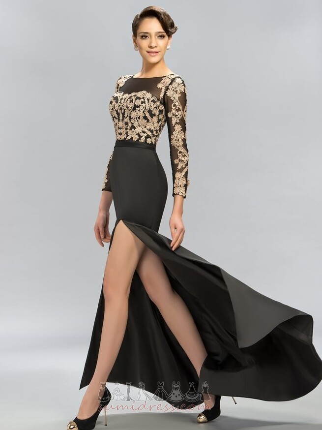 Split Front Medium A Line Elegant Lace Lace Overlay Evening gown
