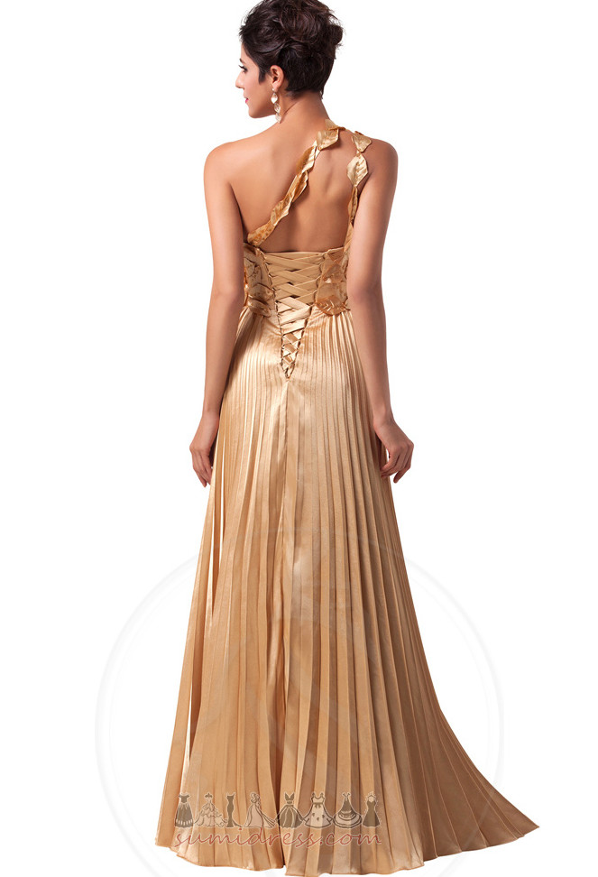 Spring Lace-up Natural Waist Party Sleeveless Pleated Bodice Evening gown