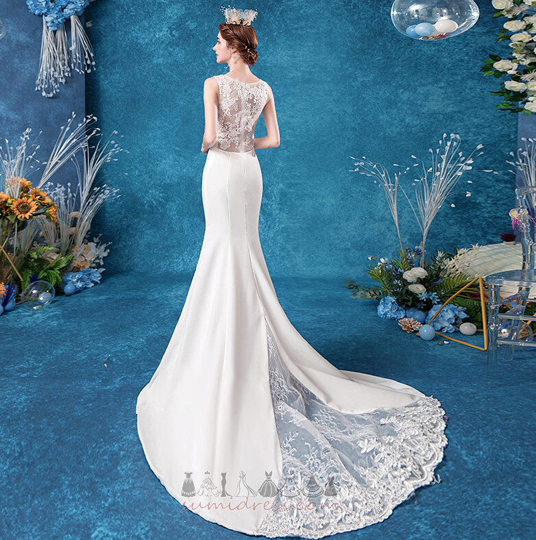 Strand Petite Gulvet længde Stram kjole Elegant Uden ærmer Bryllupskjole
