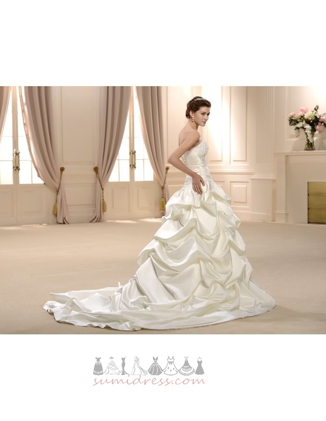 Strapless Long Church Cathedral Train Formal Sleeveless Wedding gown