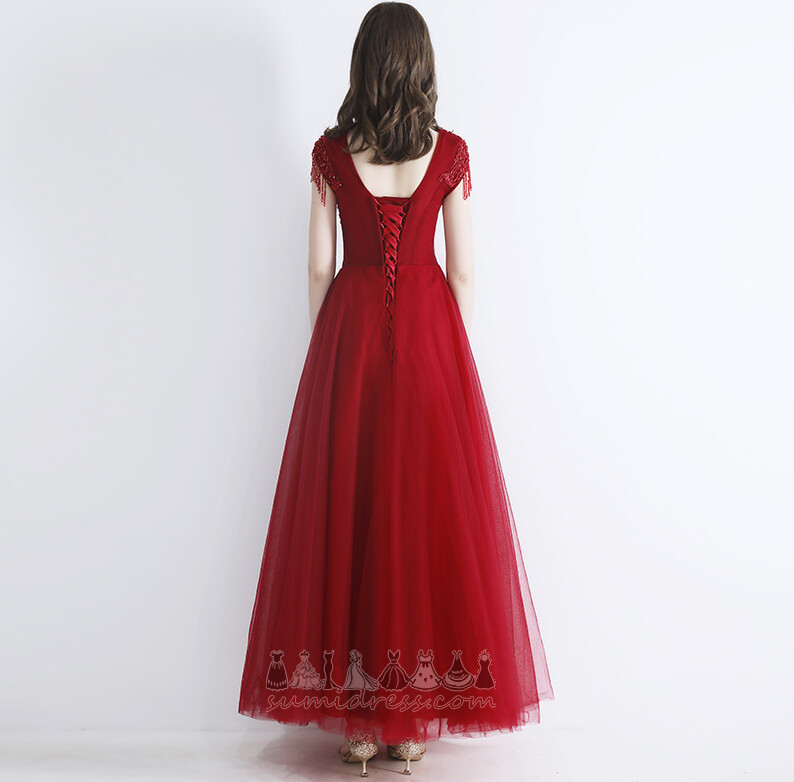 String Multi Layer Ball A-Line Jewel Jewel Bodice Prom Dress