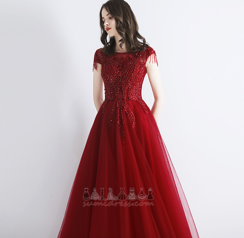 String Multi Layer Ball A-Line Jewel Jewel Bodice Prom Dress