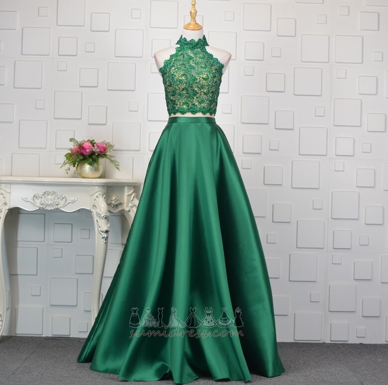 Sukienka balowe Naturalne talii Wysoki szyi Bez rękawów Długość do podłogi klasyczny