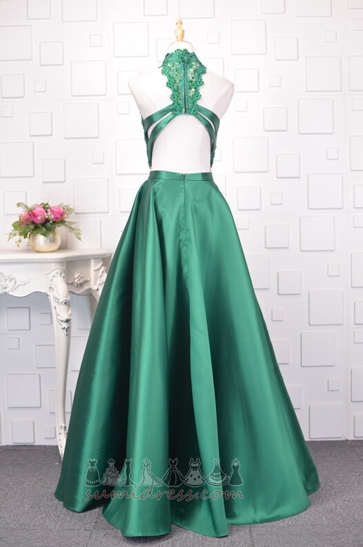 Sukienka balowe Naturalne talii Wysoki szyi Bez rękawów Długość do podłogi klasyczny