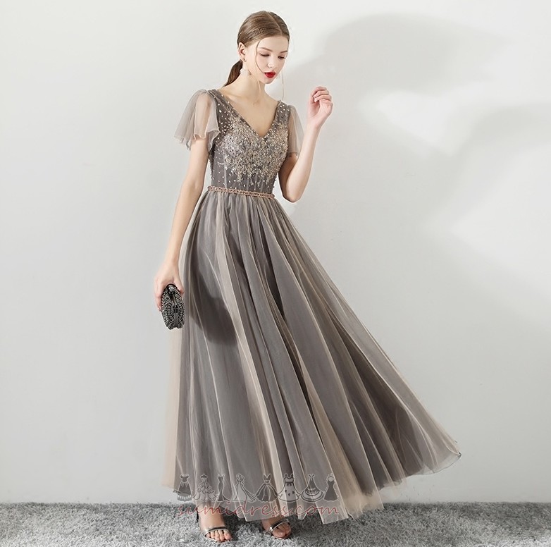 Sukienka balowe wiosna elegancki Naturalne talii Tiul klepsydra Linia A