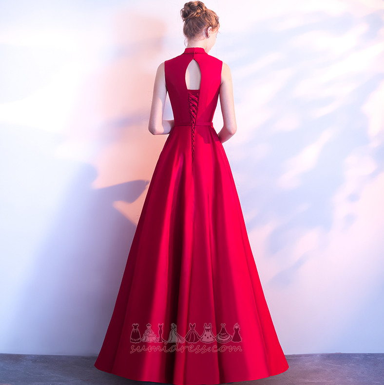Sukienka balowe Wysoki szyi Średni Naturalne talii Przyjęcie formalny Bez rękawów