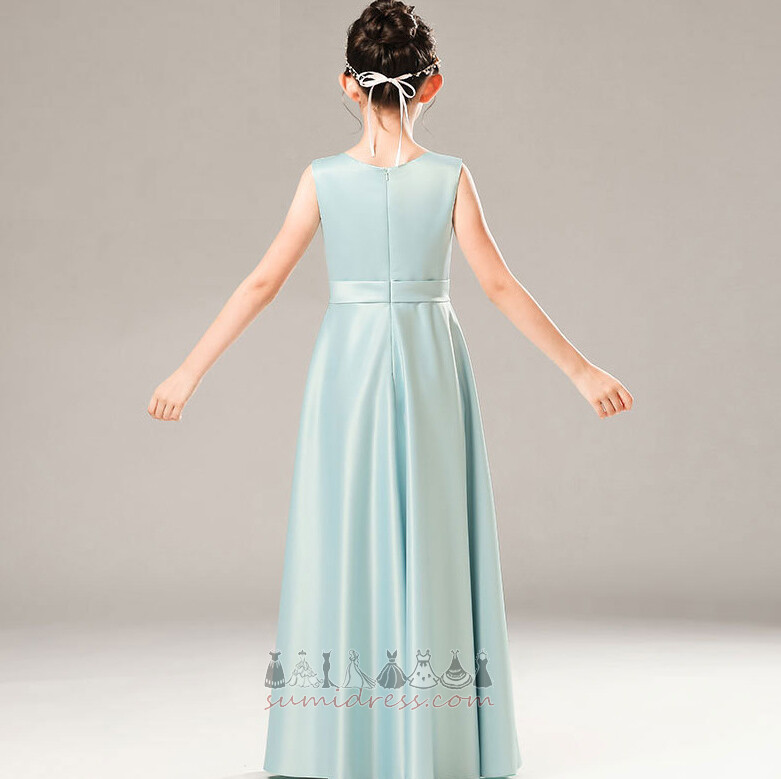 Sukienka dla dziewczynki Sprzedaż na suwak Naturalne talii Długość do podłogi Bez rękawów Nanoszone