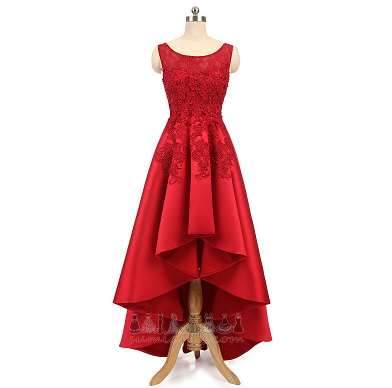Sukienka na studniówkę elegancki Jabłko Bez rękawów wysoki Niski Aplikacje Ślub