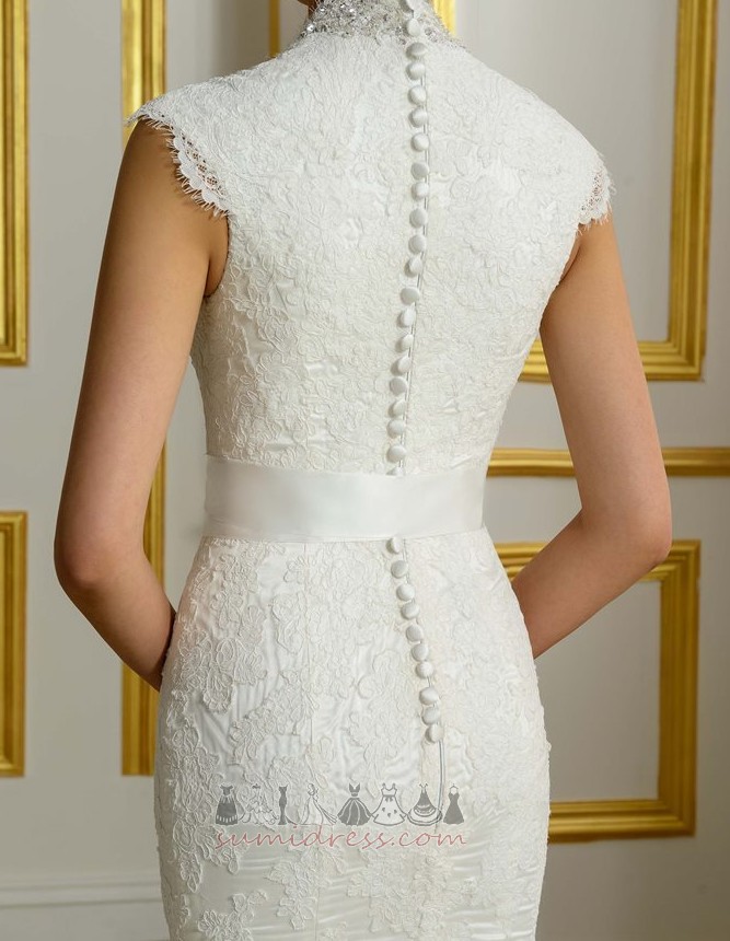 Suknia ślubna Syrena Kaplicy pociągu formalny Koronki Pasek zima