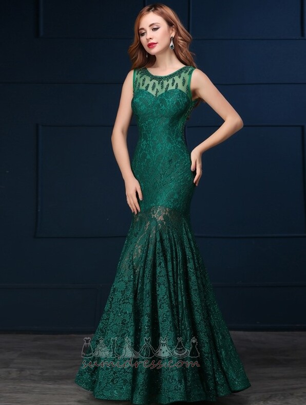 suknia wieczorowa Aplikacje Bez rękawów Naturalne talii Przyjęcie Elegancki Długi