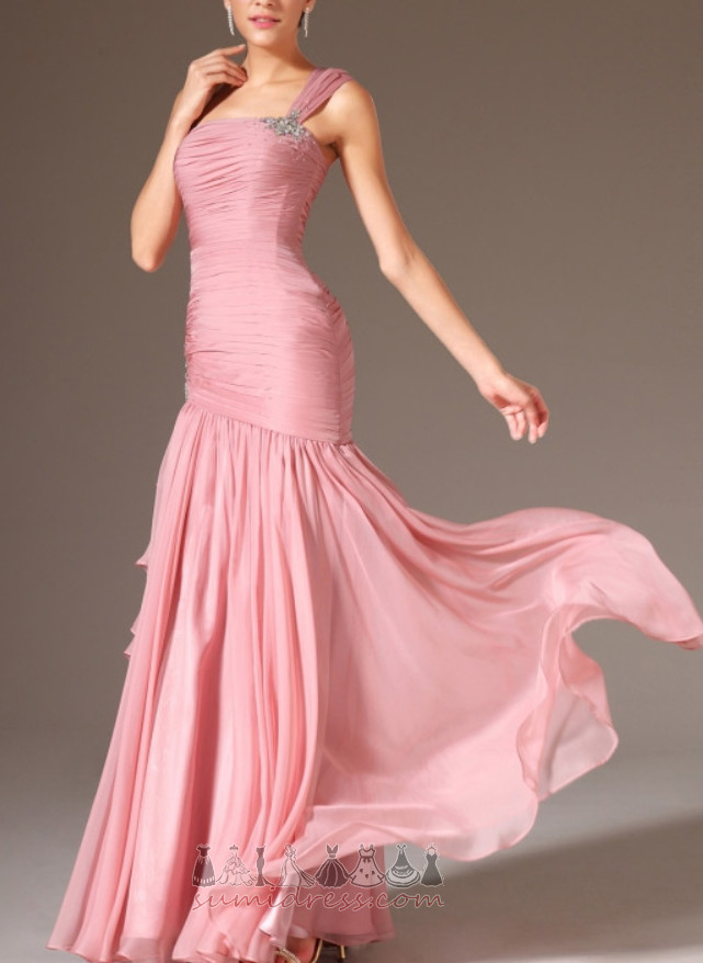 suknia wieczorowa Szyfon Nanoszone elegancki na suwak Przyjęcie Harmonijkowe gorset