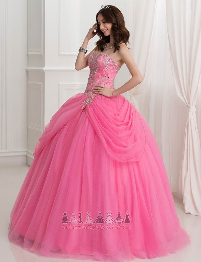 Summer A-Line Sweetheart Formal Short Sleeves Pleated Adulthood ceremony dress