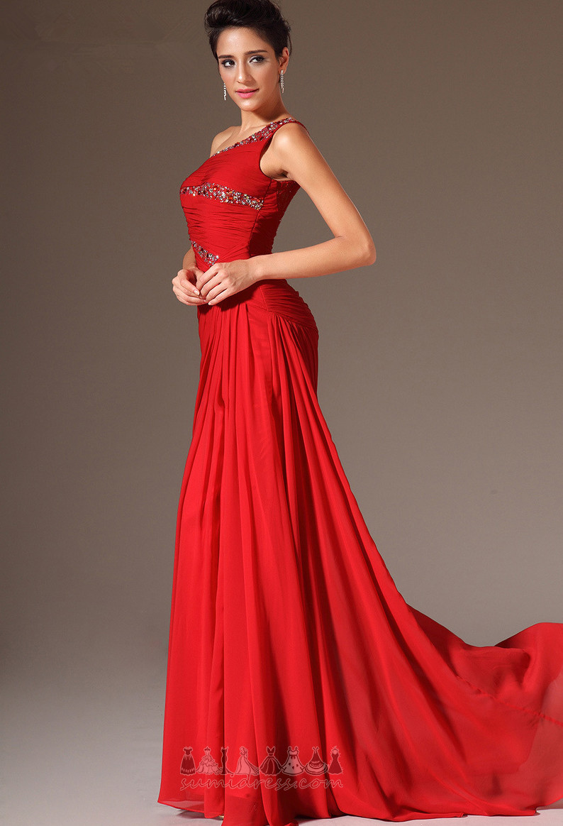Summer Pleated Bodice Party Formal One Shoulder Sleeveless Evening Dress