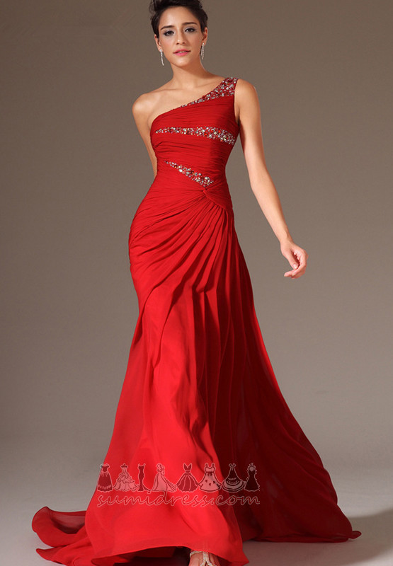 Summer Pleated Bodice Party Formal One Shoulder Sleeveless Evening Dress