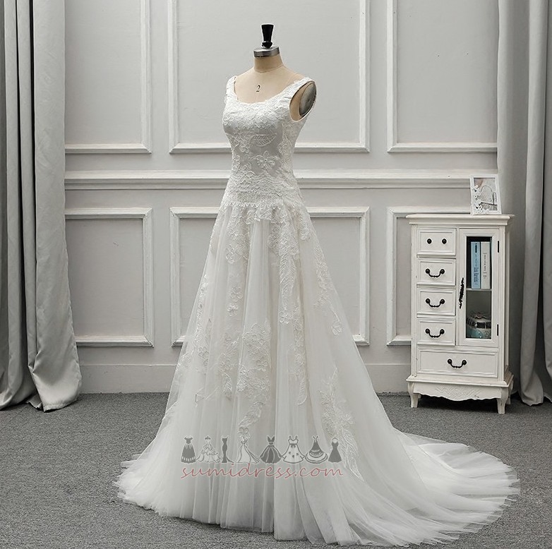 Свадебное платье A-линия Холл тюль длинный повязка Широкие лямки