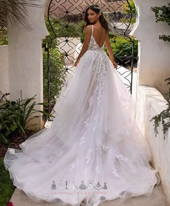 Свадебное платье A-линия развальцовка длинный весна пляж Без рукавов