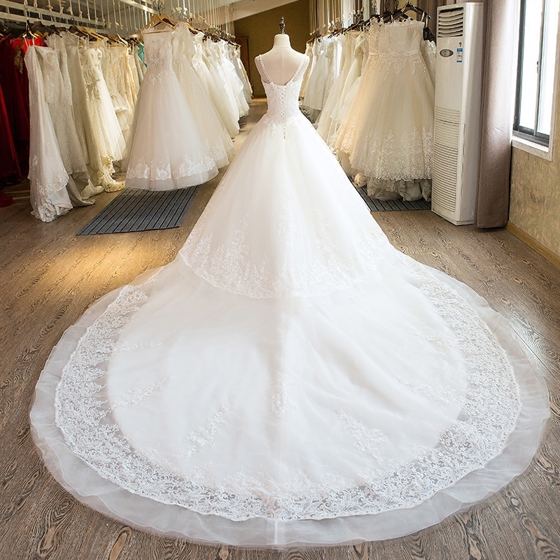 Свадебное платье Кафедральный шлейф Без рукавов средний длинный Холл повязка