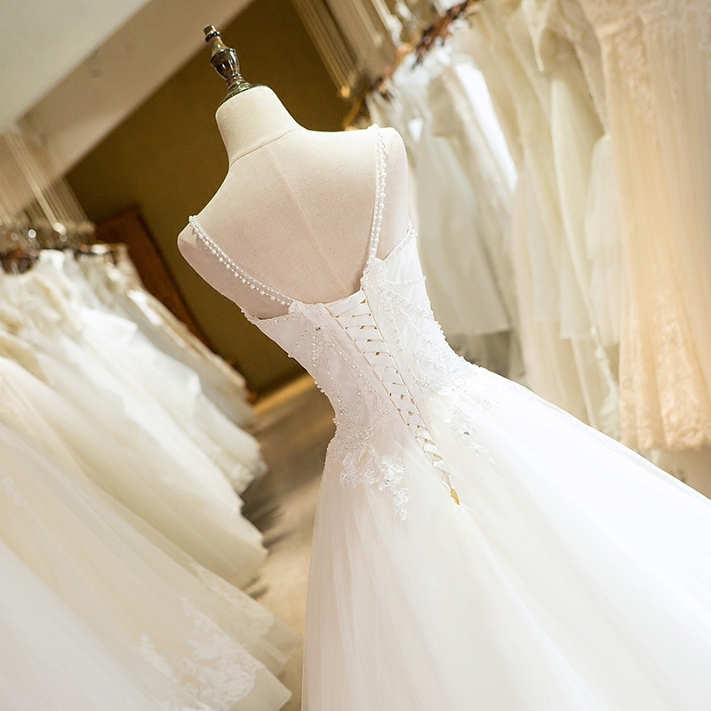 Свадебное платье Кафедральный шлейф Без рукавов средний длинный Холл повязка