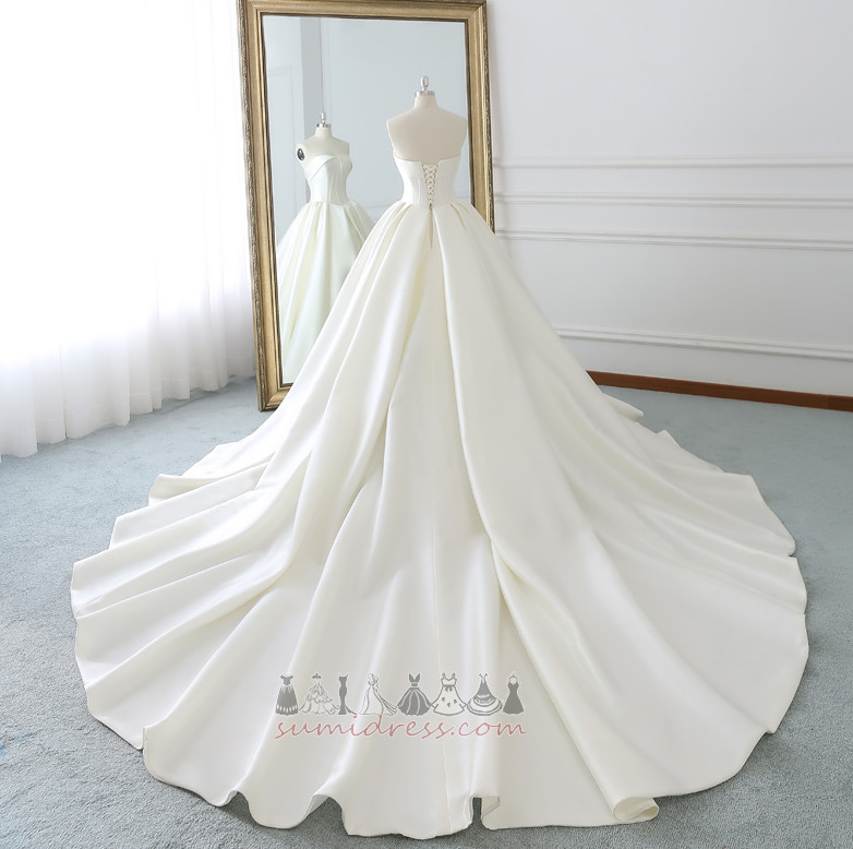 Свадебное платье падать простой Без рукавов средний A-линия длинный