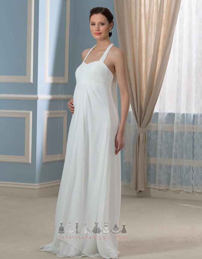 Свадебные платье беременная Открытый элегантный Без рукавов развертки поезд повод