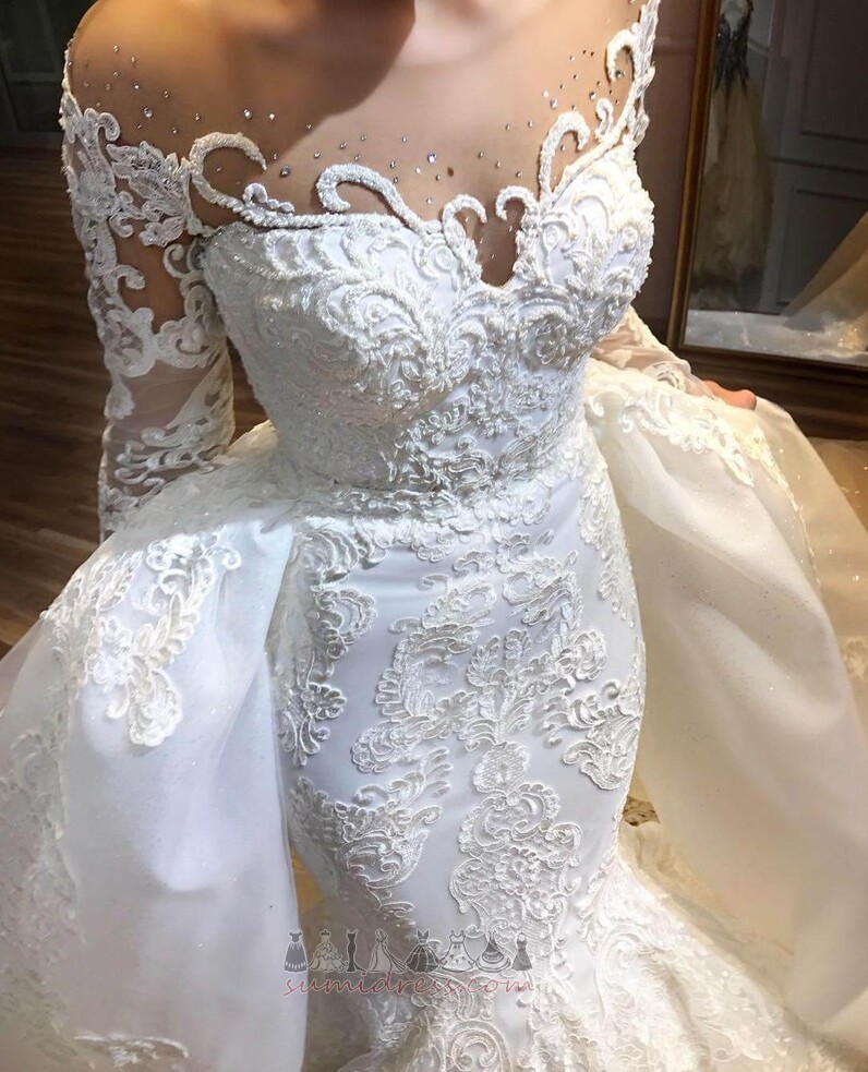 Свадебные платье русалка Long sleeves Холл Треугольник формальный Бато