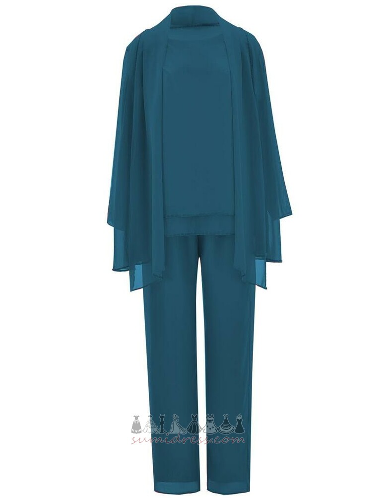 Svilena vrstica Elegantna S hlačami Šifon Naravni pasu Obleko Hlače obleka obleka
