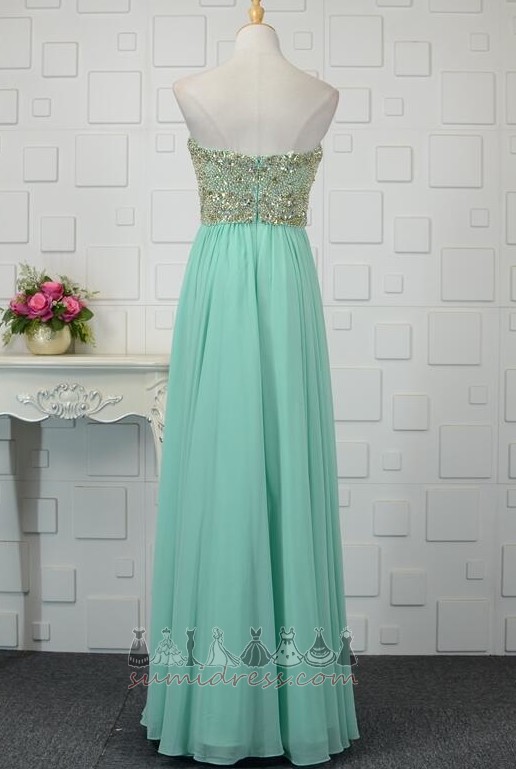 Sweep Train Ruched Natural Waist Formal Jewel Bodice Long Evening Dress