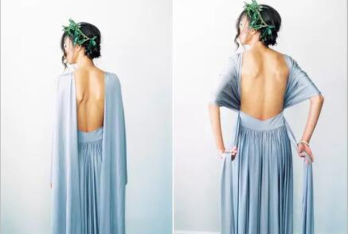 Sweep Train Sleeveless Pear Pleated Bodice Backless A-Line Bridesmaid Dress