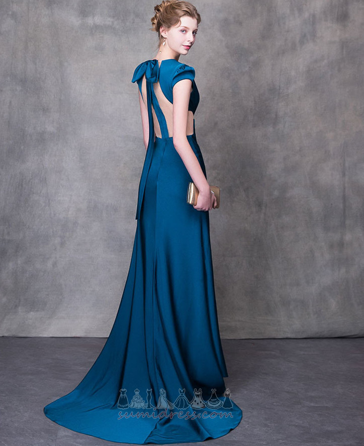 Sweep Train Triangle pleat Elegant Spandex Sleeveless Spring Prom Dress