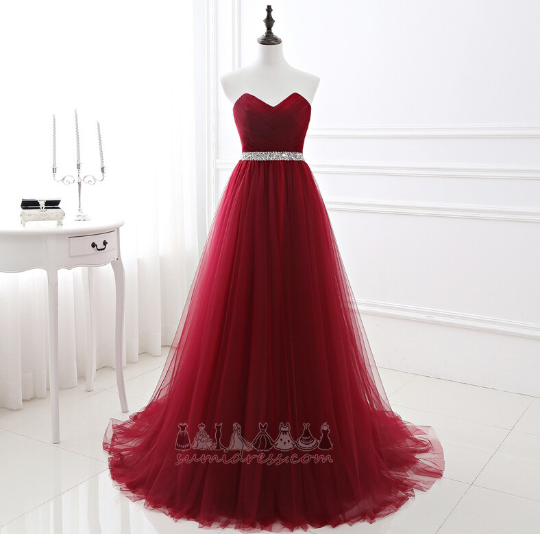 Sweetheart Long Lace-up A-Line Multi Layer Tulle Prom Dress