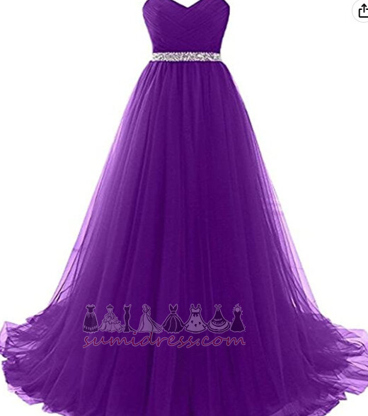 Sweetheart Long Lace-up A-Line Multi Layer Tulle Prom Dress