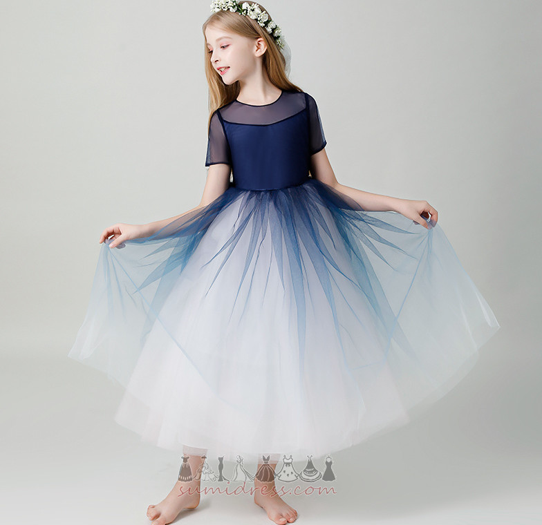 Swing Satin Elegant Summer Party Natural Waist Little girl dress
