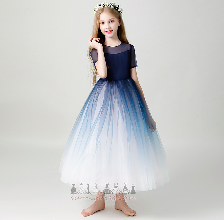 Swing Satin Elegant Summer Party Natural Waist Little girl dress